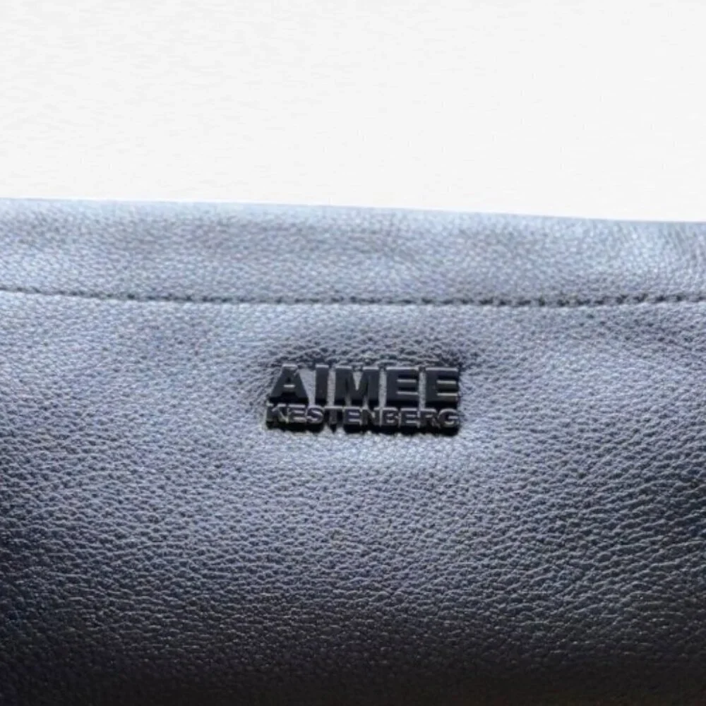 AIMEE KESTENBERG Fiery Convertible Chain Crossbody Clutch Bag In Black